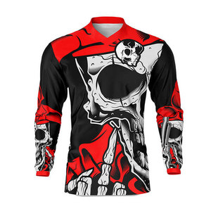 Maillot de motocross pour homme à manches longues, léger, respirant, anti-transpiration, personnalisable OEM - Product Image 1