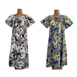 Robes maxi à imprimé floral tribal polynésien pour femmes, robes mumu en polyester personnalisées en une seule pièce pour femmes - Product Image 3