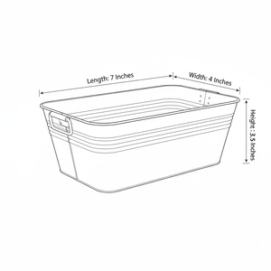 Pot de fleurs Headway Crafts pour décoration intérieure et extérieure - Rectangulaire Gris - 7 pouces - Product Image 6