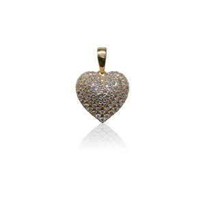 Collier pendentif cœur halo en diamant naturel 1,10 carats pour femme, en argent sterling plaqué or, serti à griffes, tendance, pour mariage et fiançailles - Product Image 3