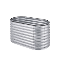 Kit de Jardinière Ovale Surélevée en Métal Galvanisé Durable pour Extérieur, Résistant aux Intempéries et à la Rouille - Vente en Gros - Nguyen Phuc