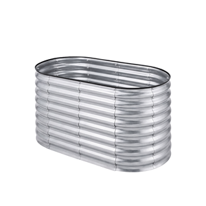 Wholesale Tall Galvanized Raised Garden Bed Outdoor Oval <b>Metal</b> Large Outdoor Planter <b>Box</b> Garden Bed Kit GB026 - Product Image 1