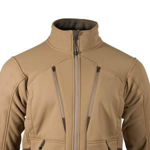 Unisex Dark Green Softshell Hooded Windproof <b>Jacket</b> with Zipper Closure Casual Style Winter Wear Solid Polyester Shell - Product Image 4