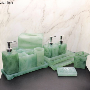 Ensemble de salle de bain en résine fait main de qualité supérieure, prix de gros, ensemble décoratif en résine pour la maison et l'hôtel - Product Image 1