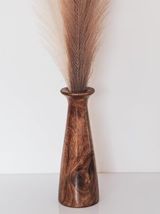 Florero de madera artesanal para suelo |   Florero Decorativo Moderno en Color Marrón Púrpura con Acabado de Madera Pulida |   R HANDICRAFT Hogar Artesanal - Product Image 1