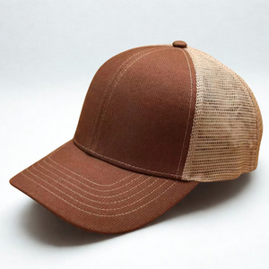 Casquette de baseball unisexe avec logo personnalisé en cuir, 6 panneaux, dos en mesh, pour un usage décontracté - Product Image 2