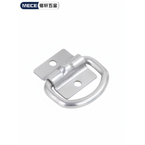 304 Stainless Steel <b>Handle</b> D-Shaped Buckle Truck <b>Lifting</b> Ring <b>with</b> Rope <b>Hook</b> Cargo Box Floor Binding Ring - Product Image 1