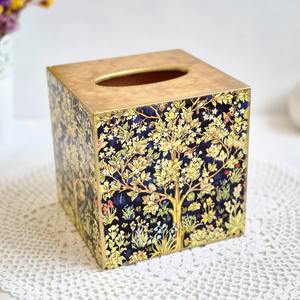 Boîte à mouchoirs en bois imprimée à couvercle articulé, boîte à mouchoirs classique en bois imprimée pour le rangement et la décoration à domicile, boîte d'accessoires en gros - Product Image 6