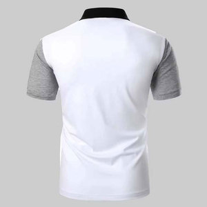 Polo en coton imprimé grande taille pour homme, T-shirt classique en mélange de coton à manches courtes pour homme et femme avec col à revers - Product Image 3