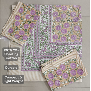 Ensemble de literie 3 pièces en coton 100% de qualité supérieure, imprimé pigmenté classique, taille King (90x108), super doux, respirant, durable, pour usage hôtelier - Product Image 4