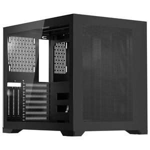 เคสคอมพิวเตอร์แบบ Dual Chamber Mid Tower สำหรับเล่นเกม พร้อมกระจกนิรภัย แผ่นกรองฝุ่นแม่เหล็ก และระบบจัดการสายเคเบิล - MATX - Product Image 4