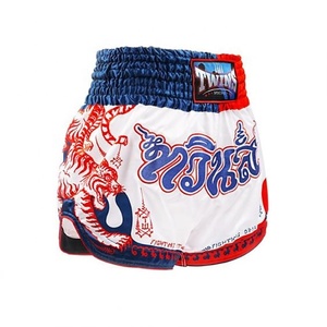 Shorts de boxe Muay Thai de haute qualité, dernier modèle, ensembles de shorts de boxe professionnels, design personnalisé, logo, satin confortable, séchage rapide - Product Image 5