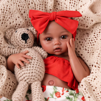 Poupée Reborn Bébé Fille Africaine Américaine en Silicone Corps Entier de 16 Pouces Babeside Phoebe Prête à l'Expédition Vente en Gros Direct Usine