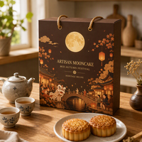 Boîte cadeau alimentaire personnalisée avec poignée pour boulangerie, salon de thé, magasin de fruits, vente au détail, emballage de fruits pour marque locale