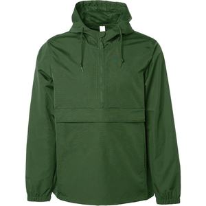 Chaqueta Cortavientos Ligera para Hombre, Estilo Anorak, con Capucha con Cordón Ajustable y Media Cremallera, para Hombre y Mujer, Venta al Por Mayor - Product Image 4