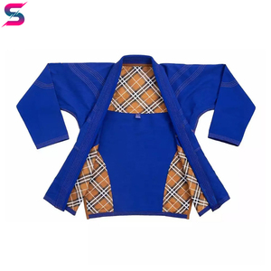 Uniforme de Artes Marciales de Diseño Personalizado en Color Azul, el Mejor Material, Kimono de BJJ Unisex de Poliéster y Algodón para Artes Marciales - Product Image 2