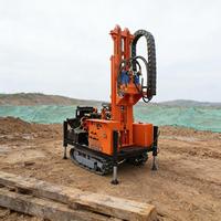 Foreuse rotative sur chenilles de 200 m pour puits d'eau, à moteur diesel, avec composants essentiels du moteur de pompe