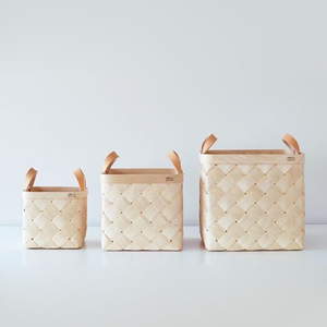 Panier de rangement en bambou tissé à la main rustique et écologique, panier à linge multifonctionnel et durable pour salle de bain et cuisine - Product Image 5