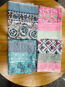 Solid Pattern Indian Block Print Cotton 72 inches <b>Sarong</b> Handcrafted Cotton <b>Wrap</b> Skirt, Ethical Cotton Scarf - Product Image 4