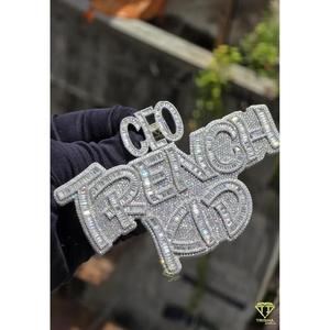 "CEO TRENCH KID" Pendant Moissanite Diamond Iced Out Hip Hop Necklace Luxury Bling Chain Jewelry Gift - Product Image 6