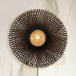 Handwoven bamboo <b>sconces</b> factory price modern light fixtures outdoor <b>wall</b> lamp cheapest price - Product Image 2