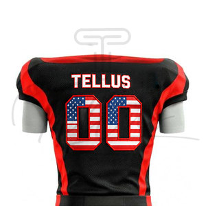 Uniforme de football américain OEM de haute qualité 2026, 100 % polyester, couleur unie pour équipe - Product Image 3