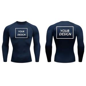 เสื้อรัดรูปแขนยาวพิมพ์ลายแบบซับลิเมชั่นสำหรับผู้ชายสำหรับการฝึกซ้อม MMA และการฝึกซ้อมในยิม - Product Image 5