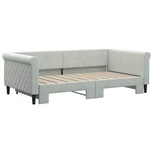 Light Gray 39.4"x74.8" <b>Daybed</b> <b>with</b> Trundle <b>Mattress</b> Not Included - Product Image 3
