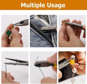 Juego de 8 Pinzas de Acero Inoxidable para Joyería, Kit de Herramientas Profesionales para Hacer Joyas, Cortador de Alambre de Punta Plana, para Manualidades y Reparaciones - Product Image 4