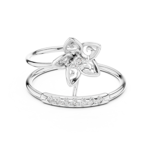 Anillo Minimalista de Oro Amarillo Sólido de 14k con Diamantes Cultivados en Laboratorio de Corte Redondo, Anillo de Boda Clásico, Regalo para Ella - Product Image 5