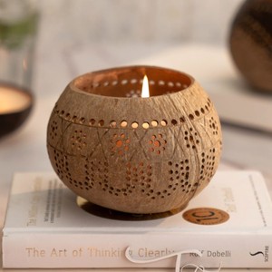 <b>Cheap</b> price coconut tea light <b>candle</b> holder tealight stand for wedding table centerpiece decoration - Product Image 5