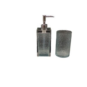 Modern Resin Luxury Eco-Friendly Square <b>Soap</b> <b>Dispenser</b> and Tumbler <b>Set</b> Easy to Clean <b>Bathroom</b> Rectangle Shape Easy To Clean - Product Image 2