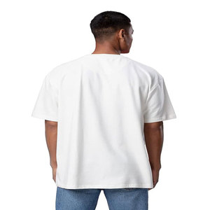 เสื้อยืดโอเวอร์ไซส์สำหรับผู้ชายเสื้อโอเวอร์ไซส์ทำจากผ้าฝ้ายธรรมดา240 GSM - Product Image 4