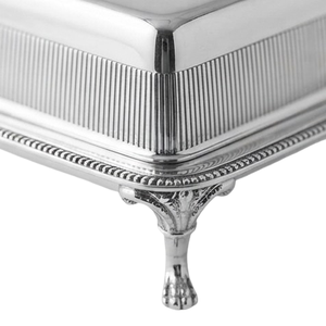 Moderna Mantequera Plateada Art Deco con Tapa Hermética, Vajilla para Mesa de Comedor, Accesorio de Cocina - Product Image 4