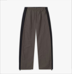 Ensemble deux pièces sportif pour homme, marron uni, à capuche, entièrement zippé, léger, imperméable, en polyester, vêtements de sport d'automne - Product Image 2