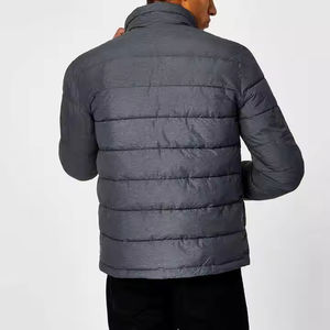 Chaqueta de Invierno para Hombre, con Cuello Alto y Capucha, de Lona Negra, Acolchada, de Alta Calidad - Product Image 6