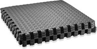 Vente en gros/fournisseur OEM Tapis de jeu écologique en mousse EVA à emboîtement pour sport GYM (motif feuille-noir) taille 24"