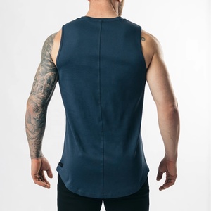 Débardeur en coton uni respirant de haute qualité pour homme, grande taille, pour entraînement, été, usage quotidien - Product Image 3
