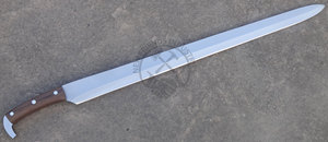 Nouveau couteau Seax Viking long en acier à haute teneur en carbone forgé à la main, lame de 22 pouces, manche en bois de noyer, finition polie, couteau sax médiéval - Product Image 3