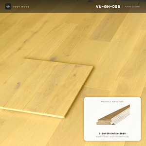 Parquet en chêne européen contrecollé, épaisseur 18 mm, largeur 8,66 pouces, système à languettes et rainures, pour salon, pose par clic - Product Image 1