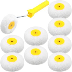 Kit Rullo per Pittura Angoli da 10 Pezzi con 9 Utensili per Angoli in Cartongesso e Rullo per Pittura da 3 Pollici con Manico da 12 Pollici per Applicazione Stucco - Product Image 1