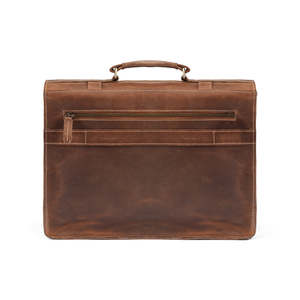 Bolso de Cuero Marrón Premium para Portátil de Oficina para Hombre con Hebilla Clásica, Proveedor Mayorista - Product Image 2