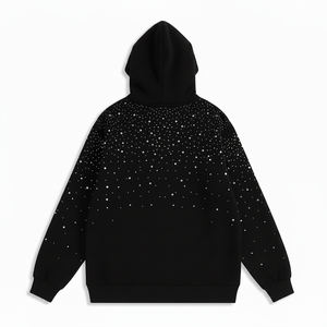 เสื้อฮู้ดไหมพรมประดับเพชรสำหรับผู้หญิงสุดหรู ดีไซน์ทันสมัย พร้อมโลโก้ด้านหน้า ผลิตจากผ้าฝ้าย 100% เป็นมิตรต่อสิ่งแวดล้อมและระบายอากาศได้ดี - Product Image 3