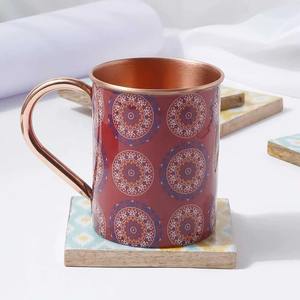 แก้วกาแฟผนังสองชั้นเคลือบทองแดง ดีไซน์โดดเด่นสะดุดตา พร้อมโครงสร้างที่แข็งแรง ให้ความรู้สึกหรูหราแบบอุตสาหกรรม - Product Image 2