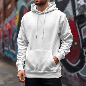 Sudadera con Capucha para Hombre, sin Cordón, Minimalista, de Algodón y Felpa, con Personalización OEM ODM - Product Image 1
