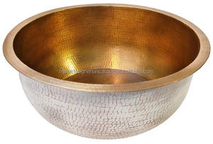 Copper Hammered Pedicure Bowl With Different Finishes for <b>Body</b> Massage Foot Relief <b>Home</b> Decor Tableware Bowl - Product Image 2