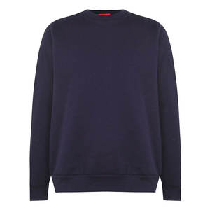 Pull-over personnalisé bleu marine, sweat-shirt col rond violet foncé vierge en gros, modèles vierges minimalistes haut de gamme, molleton uni confortable OEM - Product Image 1