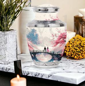 Urnas funerarias blancas para parejas, urna decorativa de recuerdo para cenizas humanas, tributo y memoria. - Product Image 5