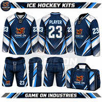 Tenue de sport professionnelle pour équipes, maillot de hockey sur glace et pantalon de protection personnalisés avec logo, kit complet, fournisseur en gros