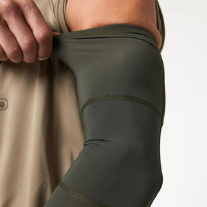 Manchons de compression pour le sport, couleur verte personnalisée, prix de gros, fabriqués au Pakistan, 100% acrylique UPF50+, US SPORTS - Product Image 6